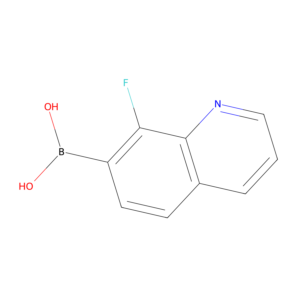 8-Fluoroquinoline-7-boronic acid molecular structure, CAS 1217500-71-4