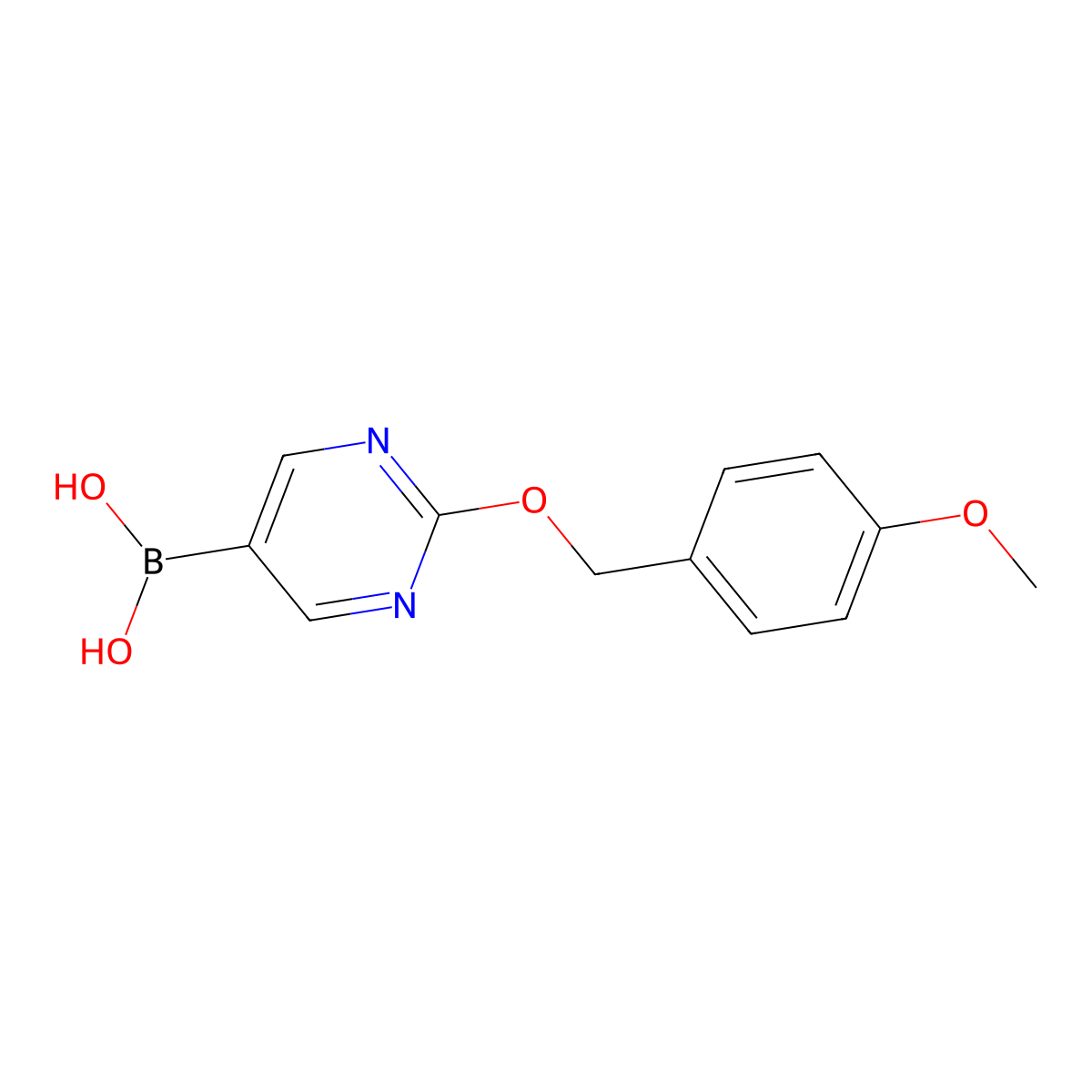 2-(4-Methoxybenzyloxy)pyrimidine-5-boronic acid molecular structure, CAS 1217500-72-5
