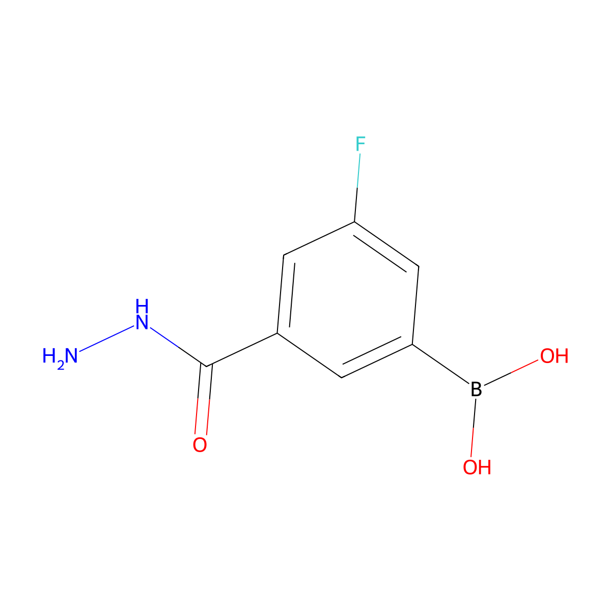 (3-Fluoro-5-(hydrazinecarbonyl)phenyl)boronic acid molecular structure, CAS 1217500-73-6