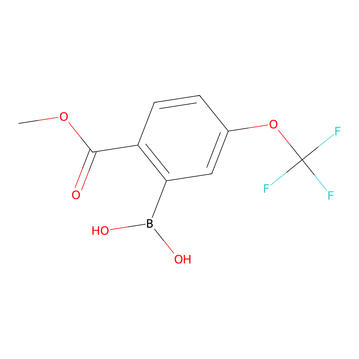(2-(Methoxycarbonyl)-5-(trifluoromethoxy)phenyl)boronic acid molecular structure, CAS 1217500-75-8