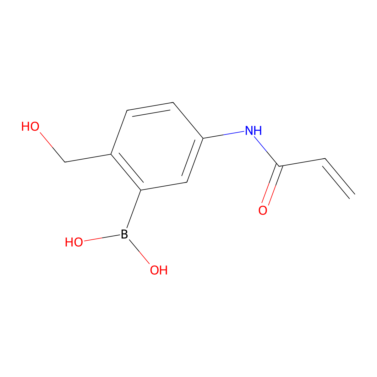 5-Acrylamido-2-(hydroxymethyl)phenylboronic acid molecular structure, CAS 1217500-76-9