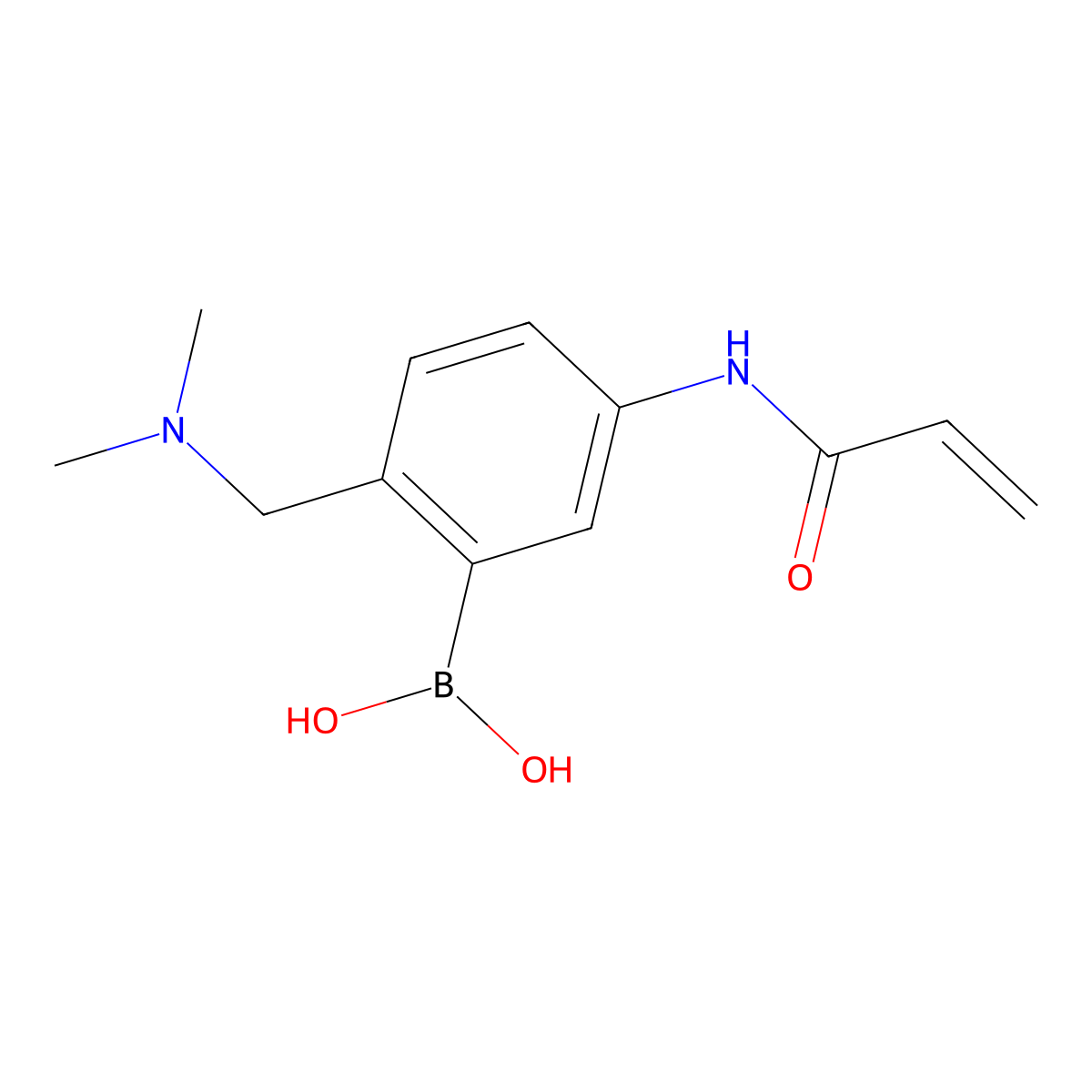 5-Acrylamido-2-((dimethylamino)methyl)phenylboronic acid molecular structure, CAS 1217500-78-1