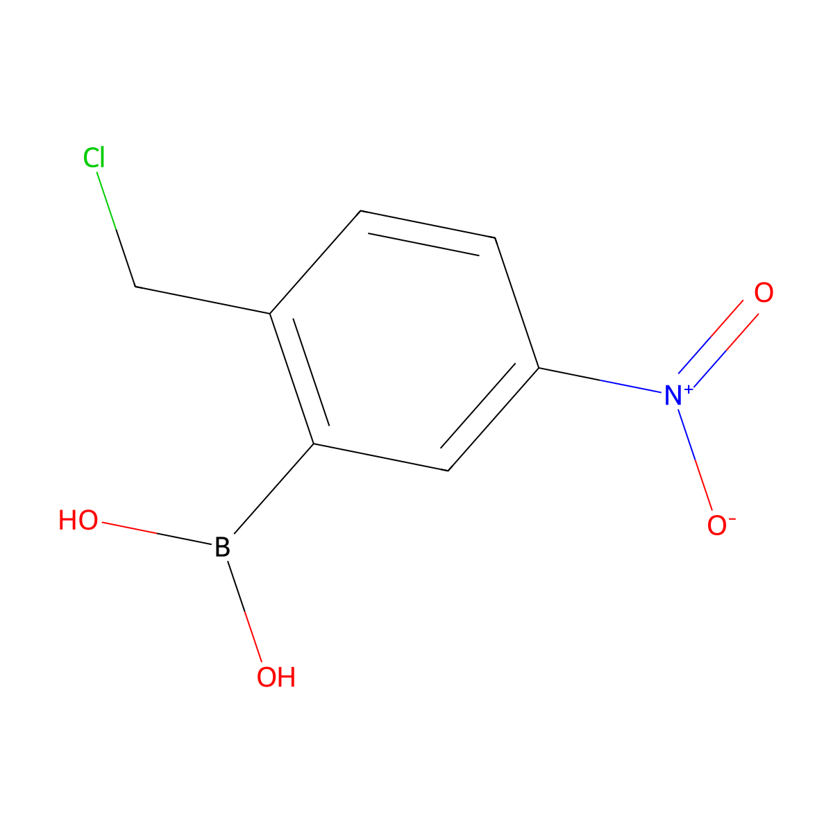 (2-(Chloromethyl)-5-nitrophenyl)boronic acid molecular structure, CAS 1217500-80-5