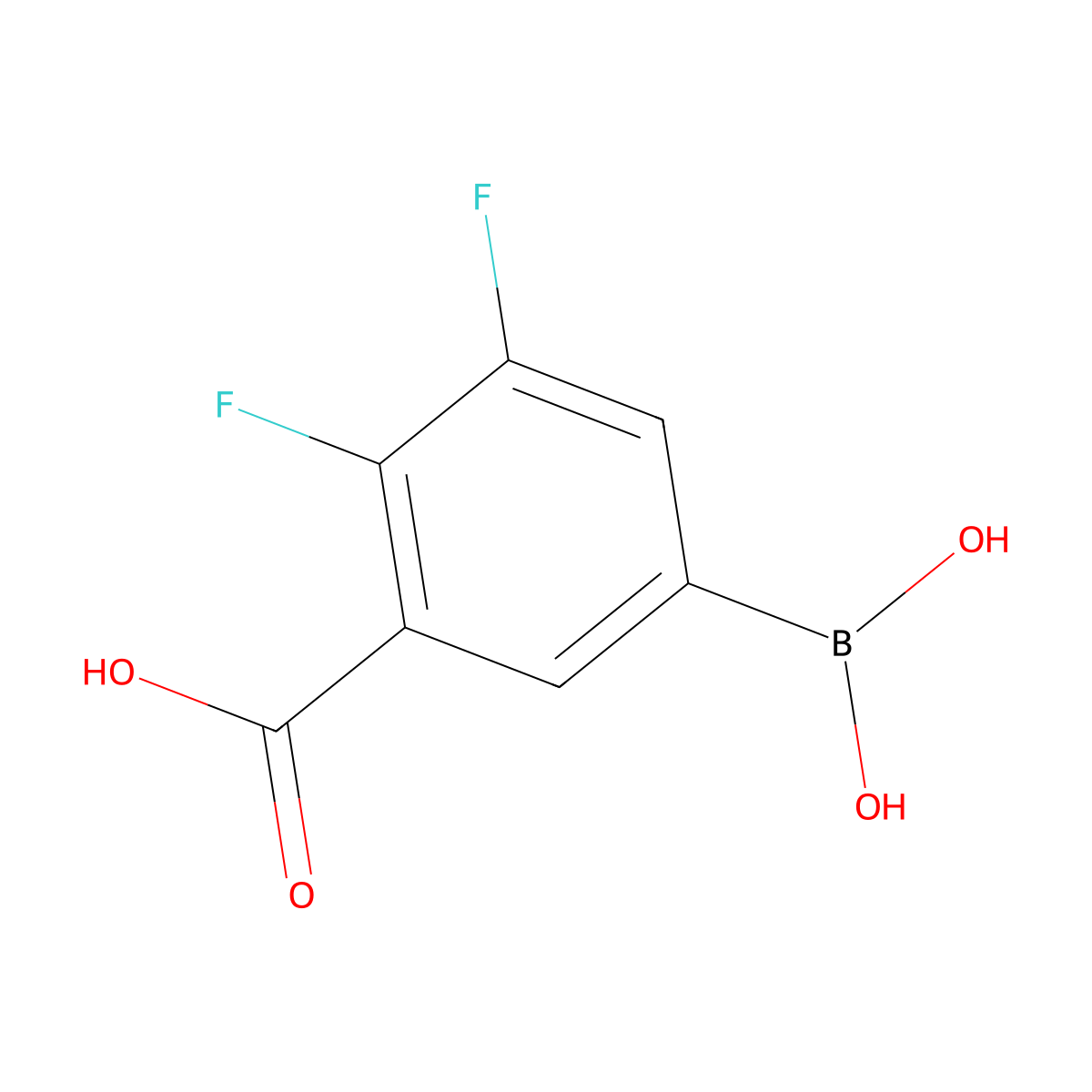 3-Carboxy-4,5-difluorophenylboronic acid molecular structure, CAS 1217500-81-6