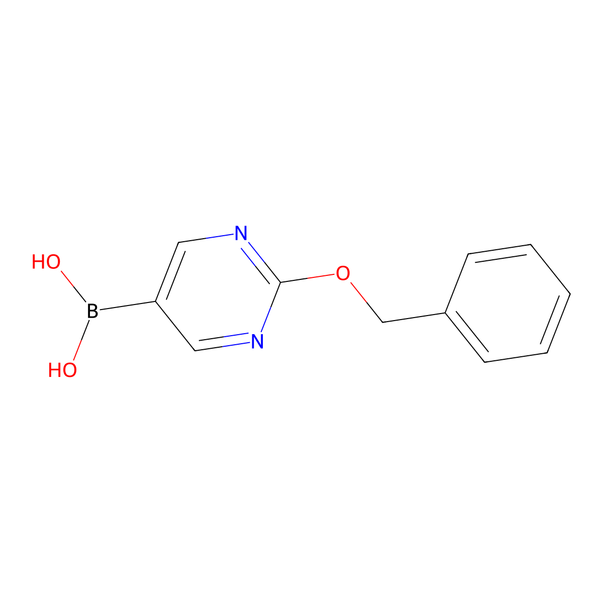 (2-(Benzyloxy)pyrimidin-5-yl)boronic acid molecular structure, CAS 1217500-86-1