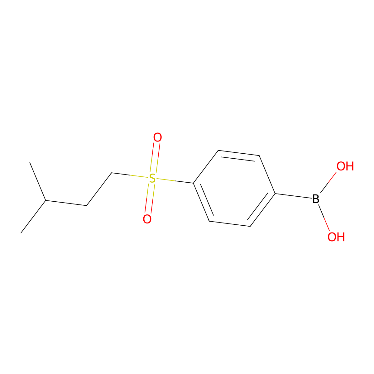 4-(Isopentylsulfonyl)phenylboronic acid molecular structure, CAS 1217500-93-0