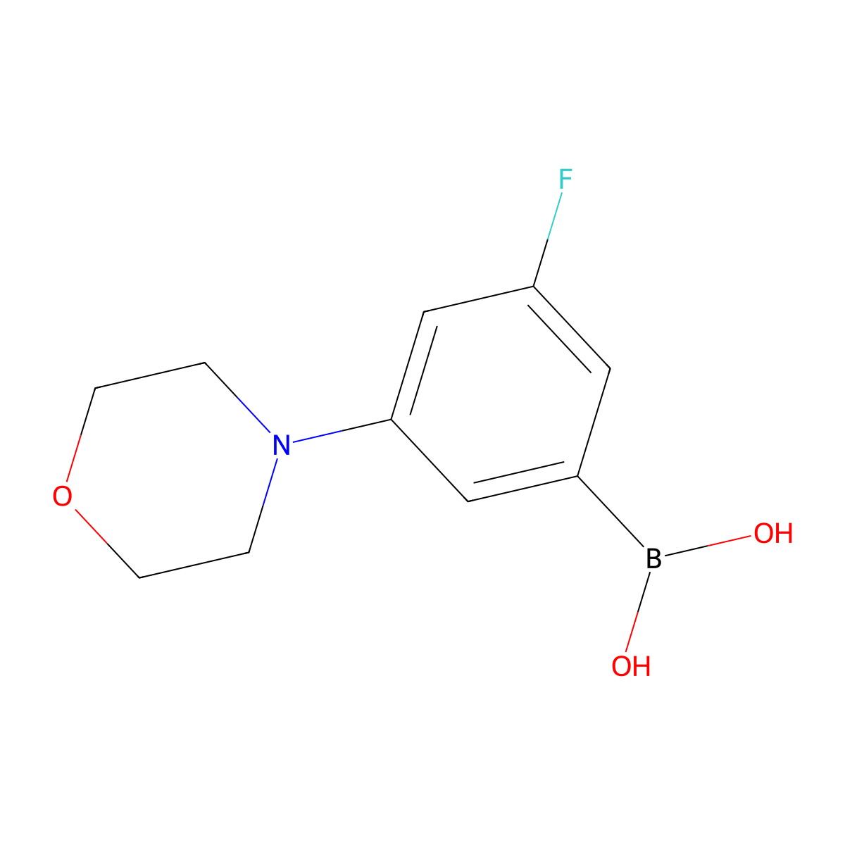 3-Fluoro-5-morpholinophenylboronic acid molecular structure, CAS 1217500-95-2