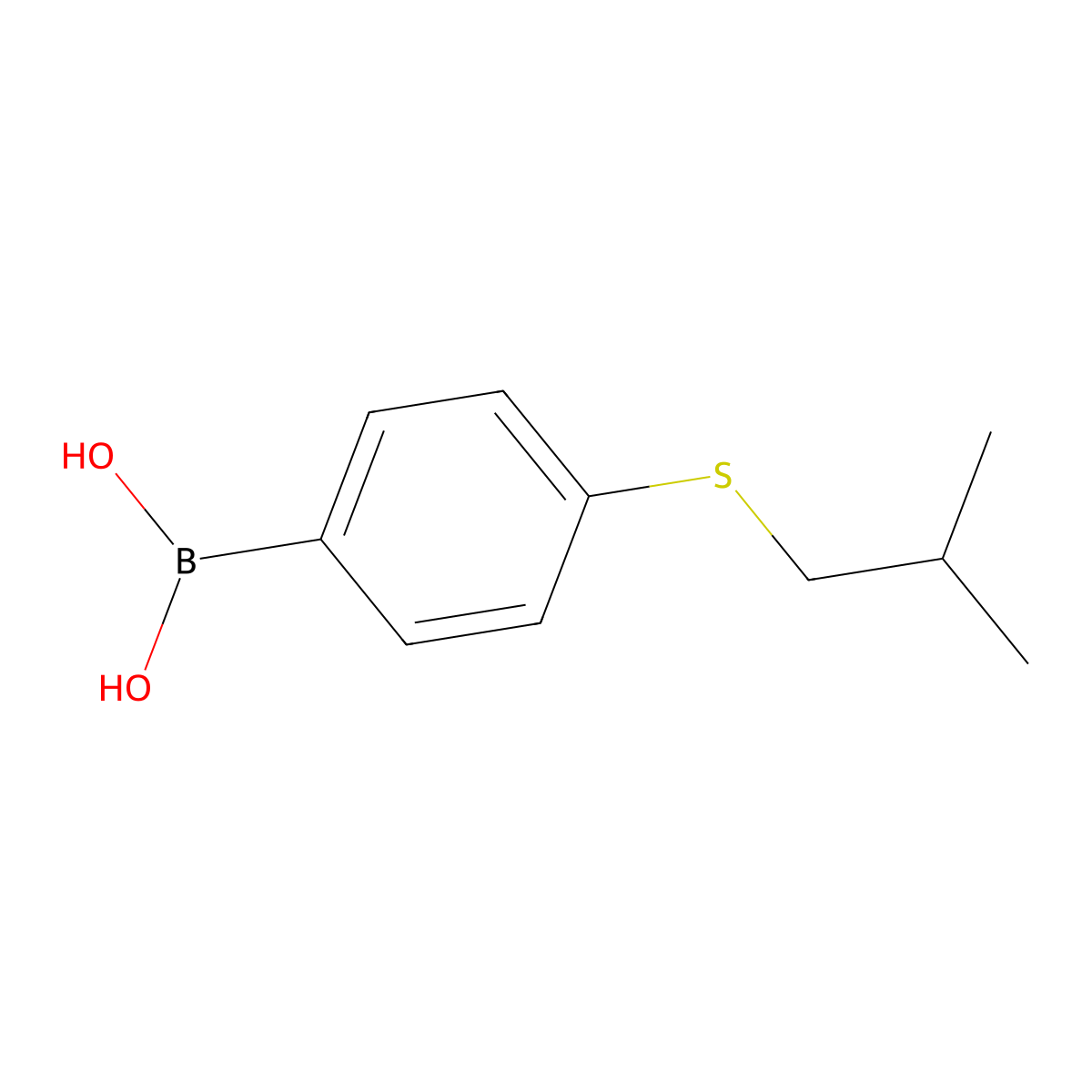 4-(Isobutylthio)phenylboronic acid molecular structure, CAS 1217500-97-4