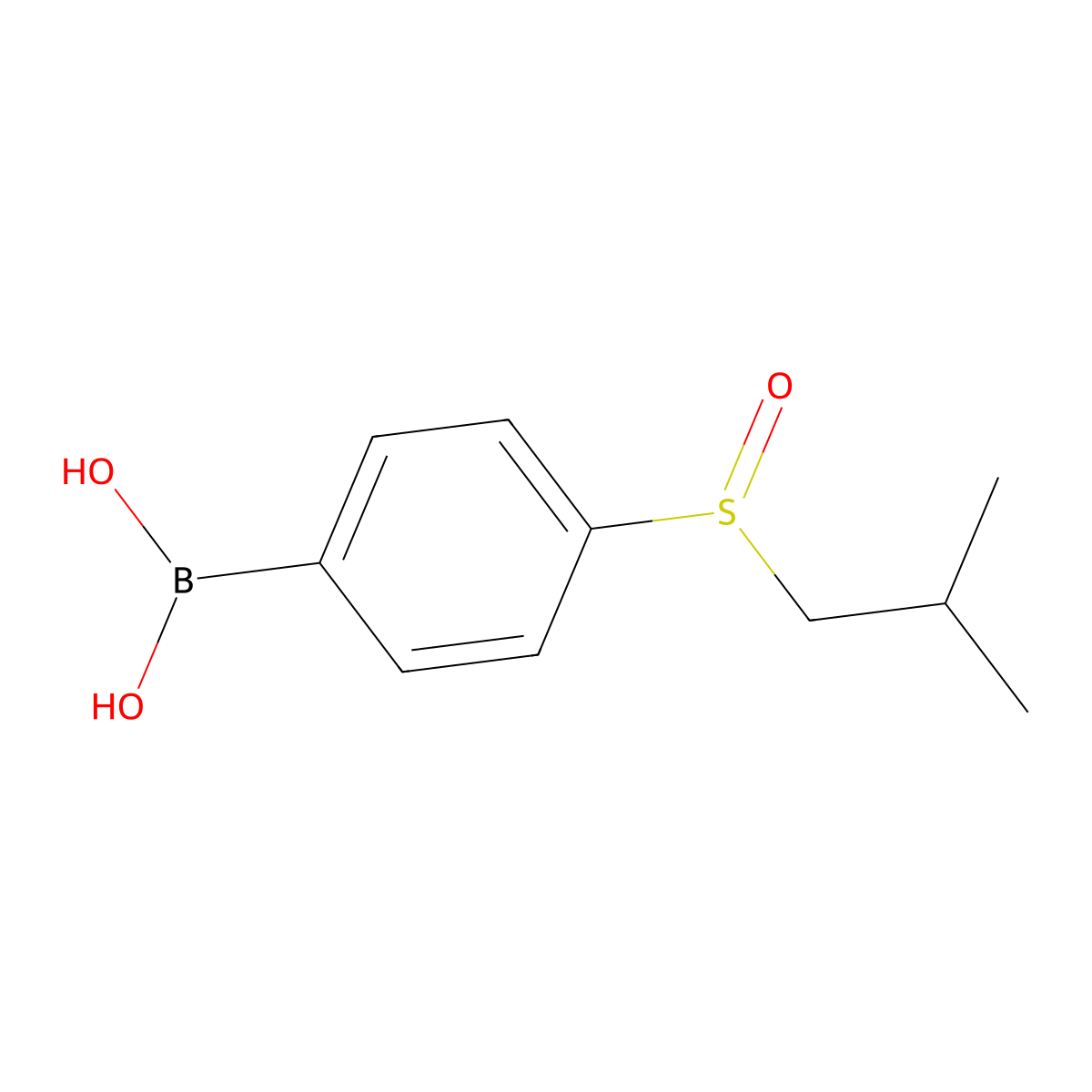 (4-(Isobutylsulfinyl)phenyl)boronic acid molecular structure, CAS 1217500-98-5