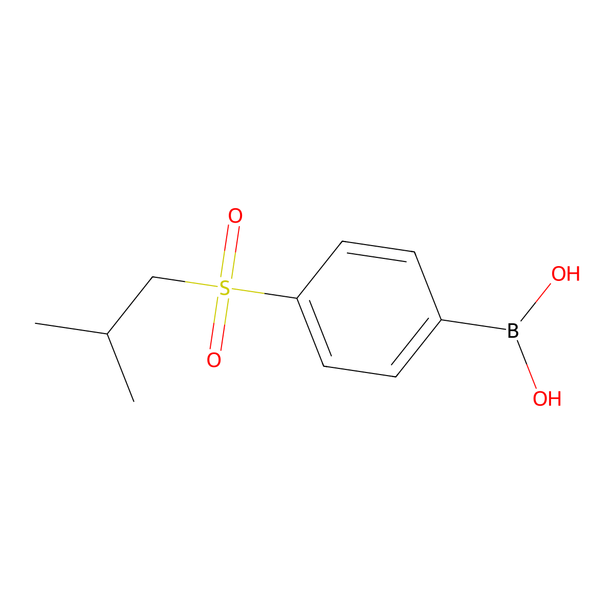 4-(Isobutylsulfonyl)phenylboronic acid molecular structure, CAS 1217500-99-6
