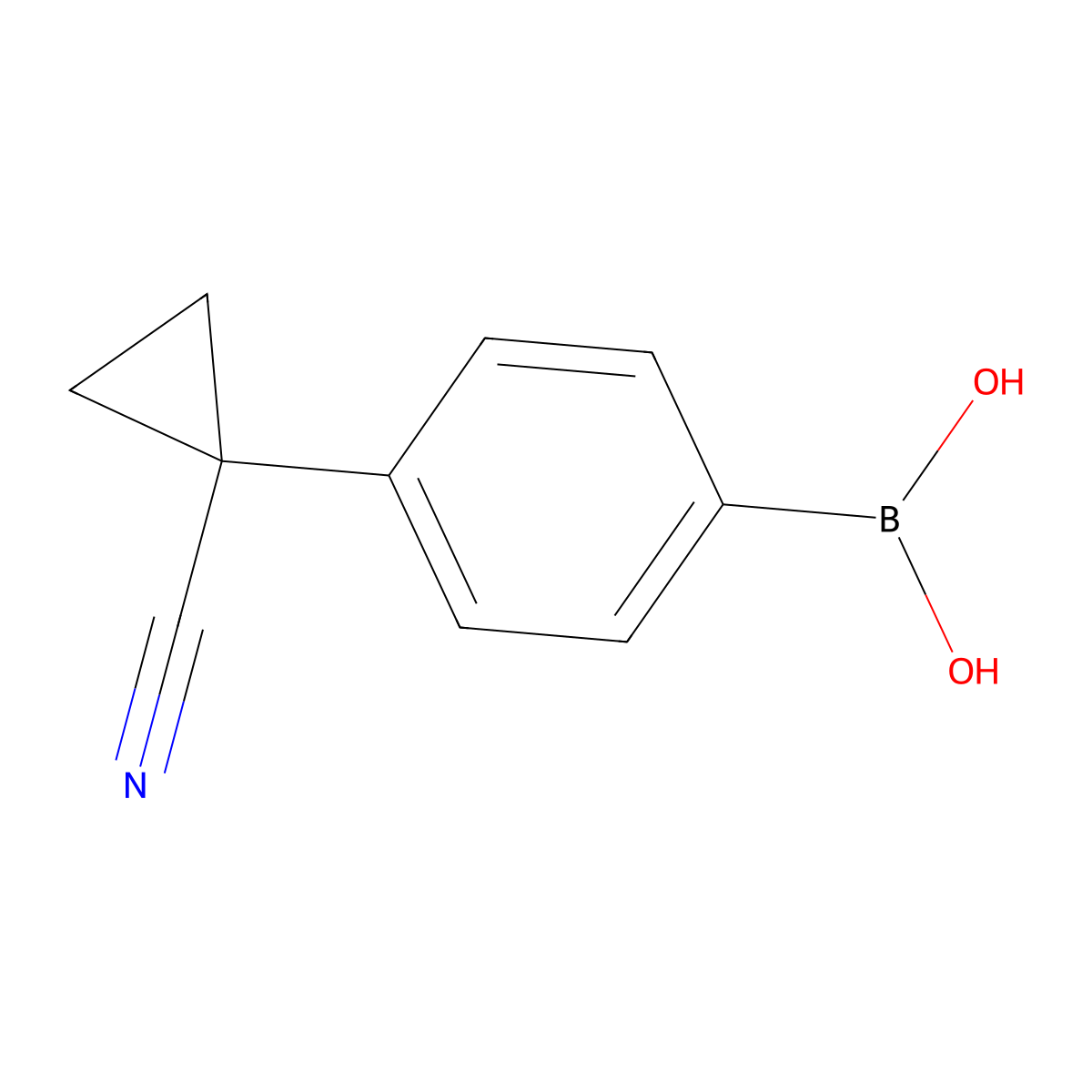 [4-(1-Cyanocyclopropyl)phenyl]boronic acid molecular structure, CAS 1217501-00-2