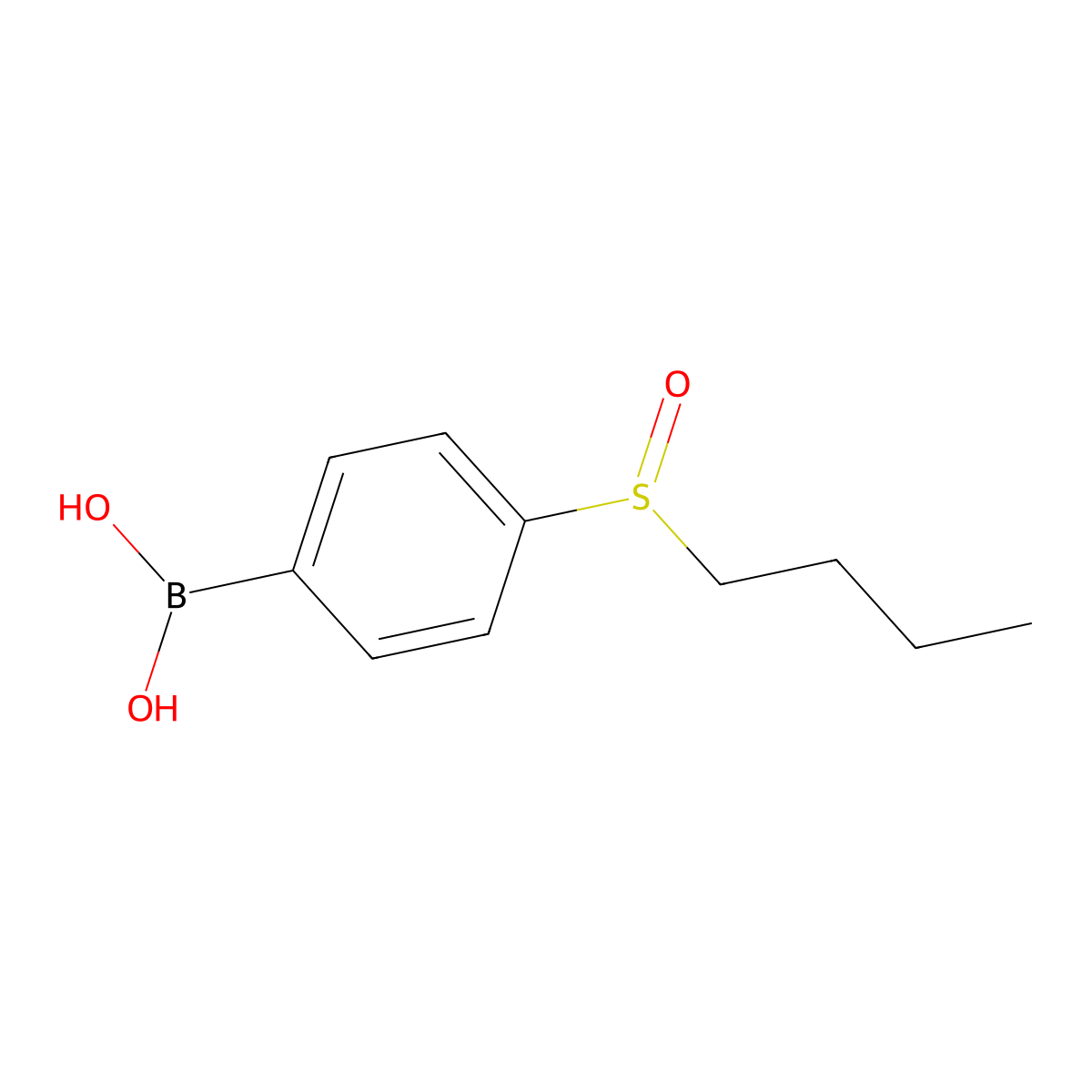 (4-(Butylsulfinyl)phenyl)boronic acid molecular structure, CAS 1217501-01-3