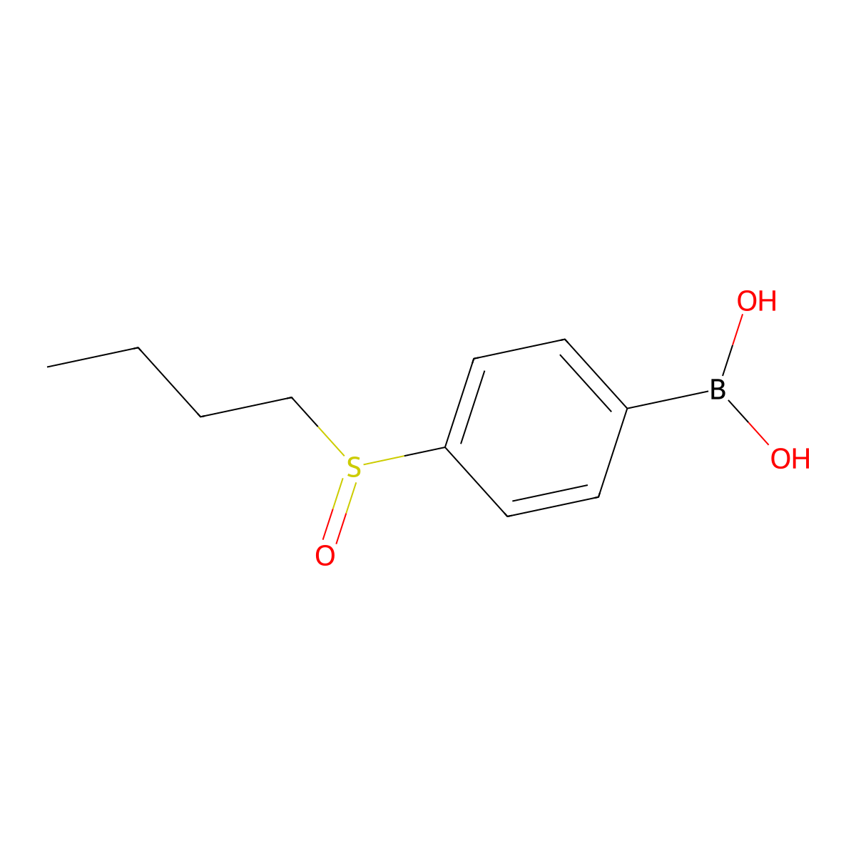 (4-(Butylsulfinyl)phenyl)boronic acid molecular structure, CAS 1217501-01-3