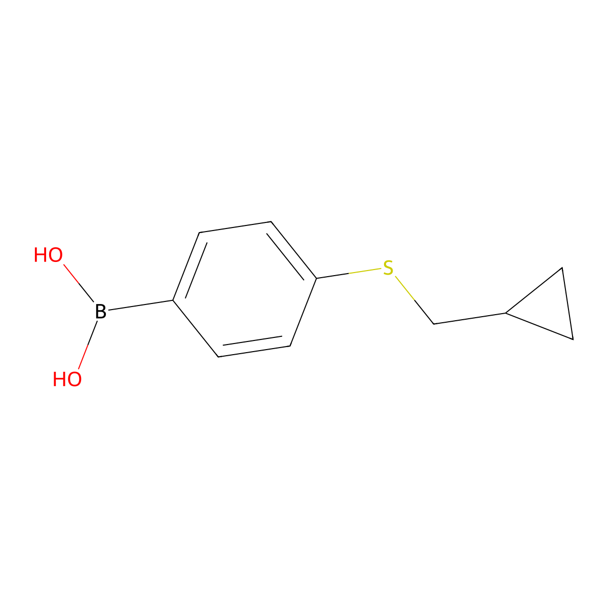 4-(Cyclopropylmethylthio)phenylboronic acid molecular structure, CAS 1217501-03-5