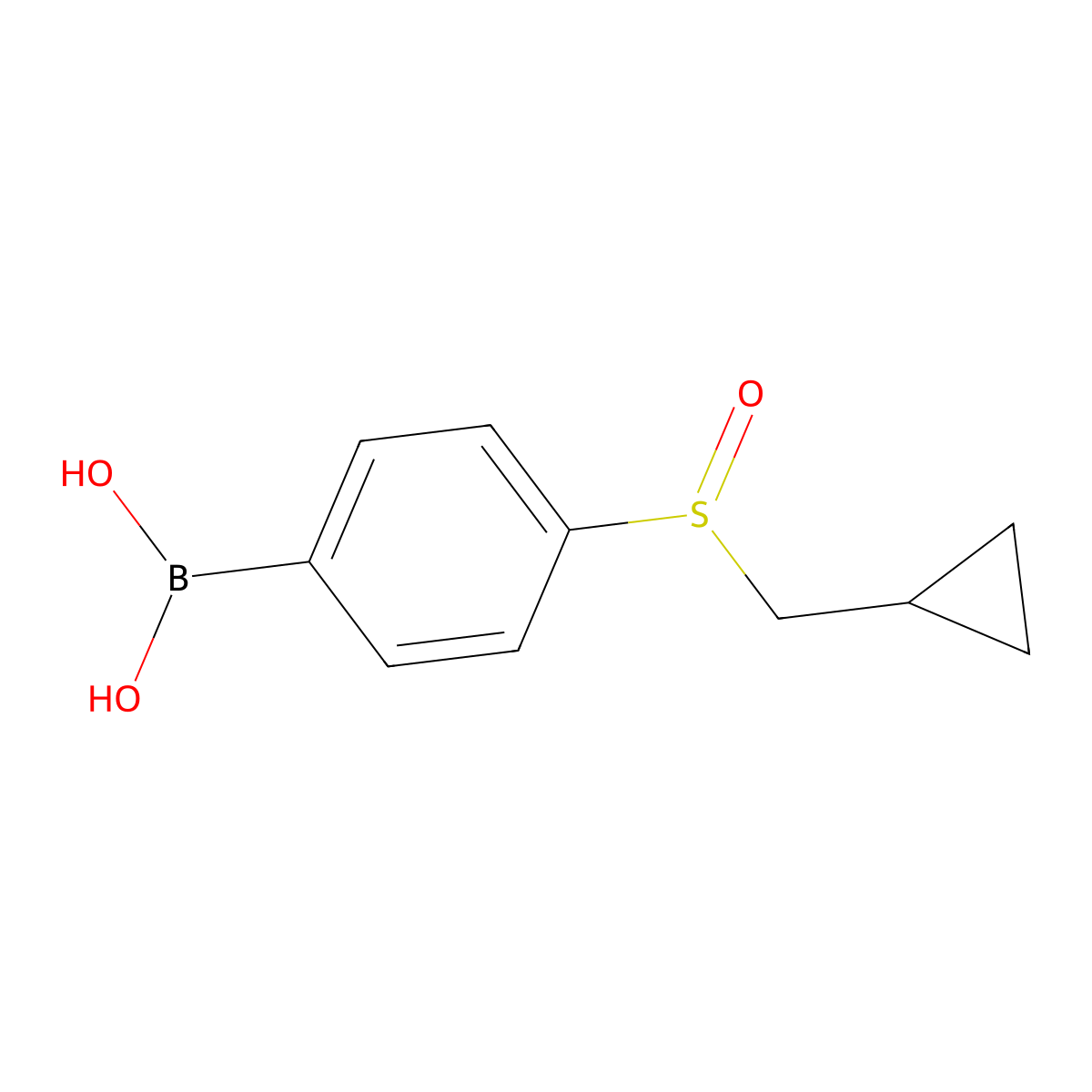 4-(Cyclopropylmethylsulfinyl)phenylboronic acid molecular structure, CAS 1217501-04-6