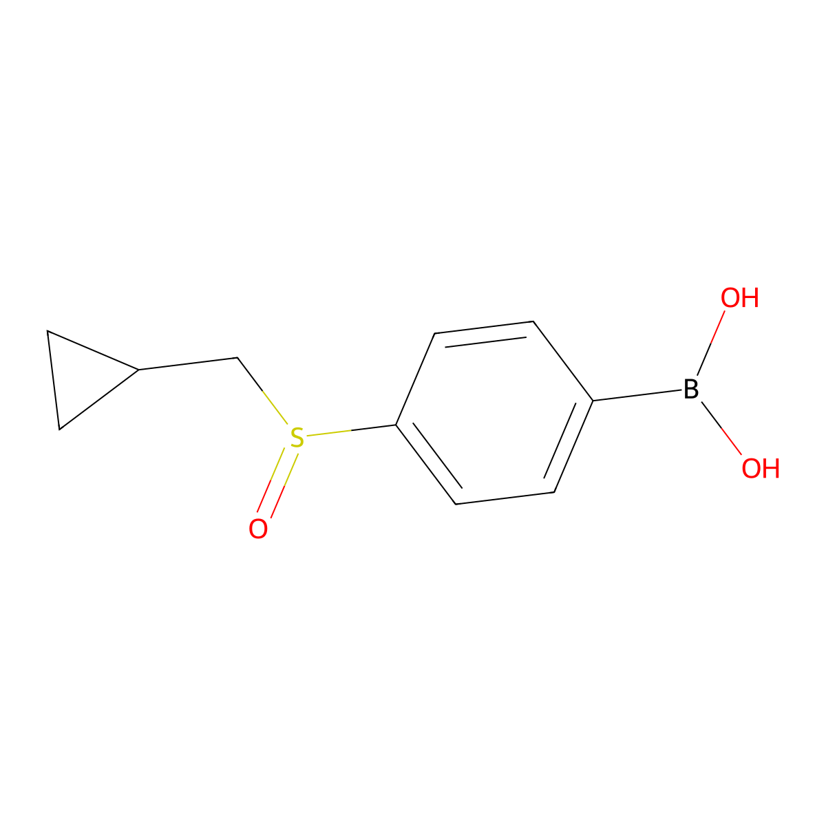 4-(Cyclopropylmethylsulfinyl)phenylboronic acid molecular structure, CAS 1217501-04-6