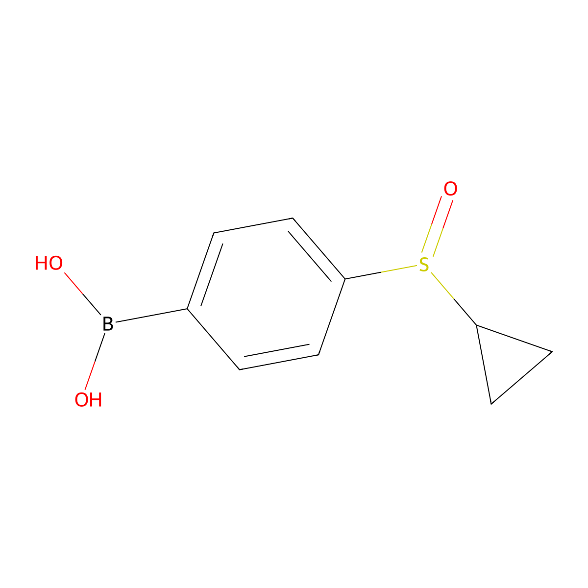 4-(Cyclopropylsulfinyl)phenylboronic acid molecular structure, CAS 1217501-06-8