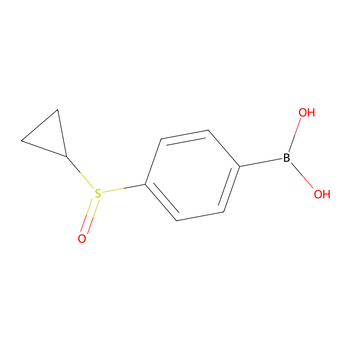 4-(Cyclopropylsulfinyl)phenylboronic acid molecular structure, CAS 1217501-06-8