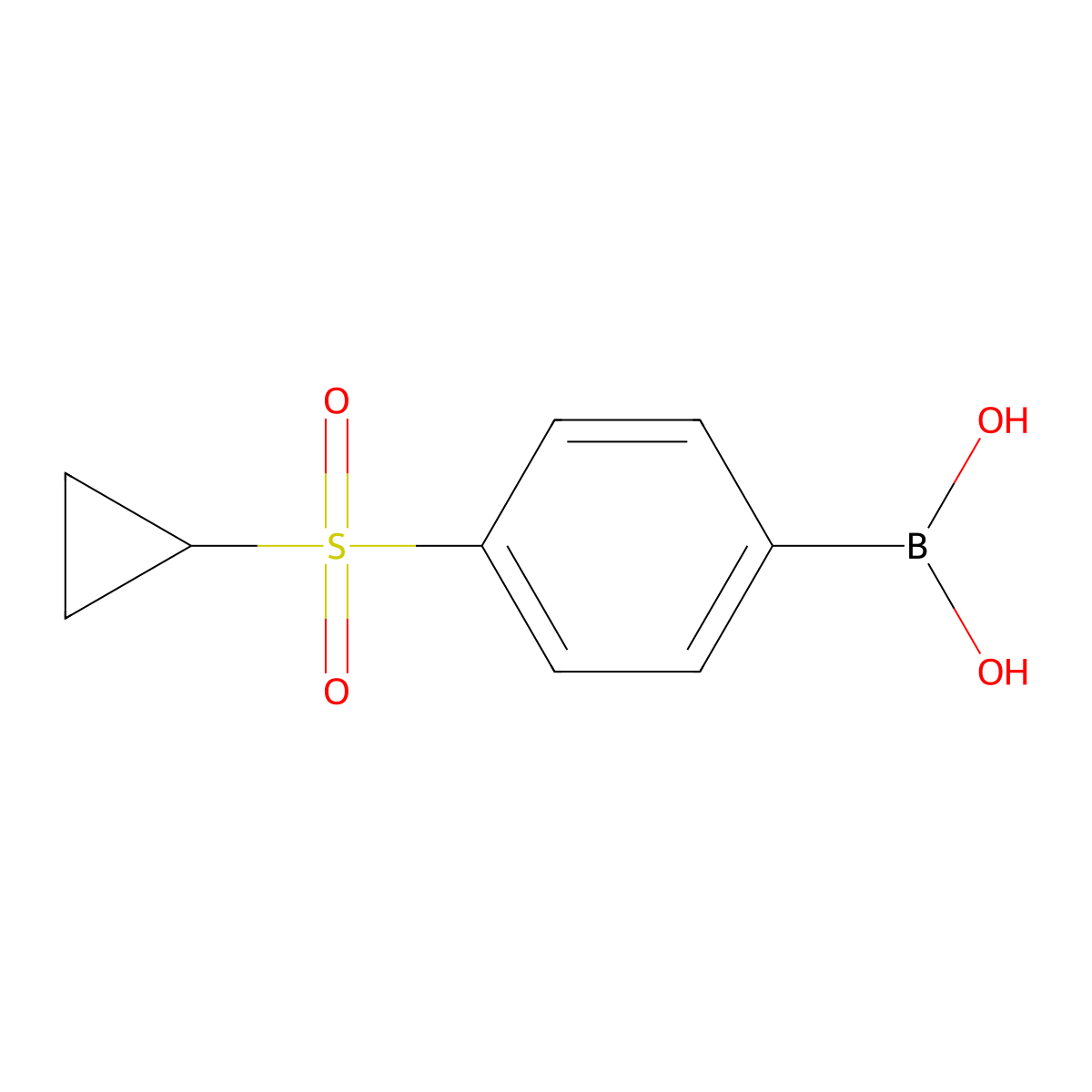 (4-(Cyclopropylsulfonyl)phenyl)boronic acid molecular structure, CAS 1217501-07-9