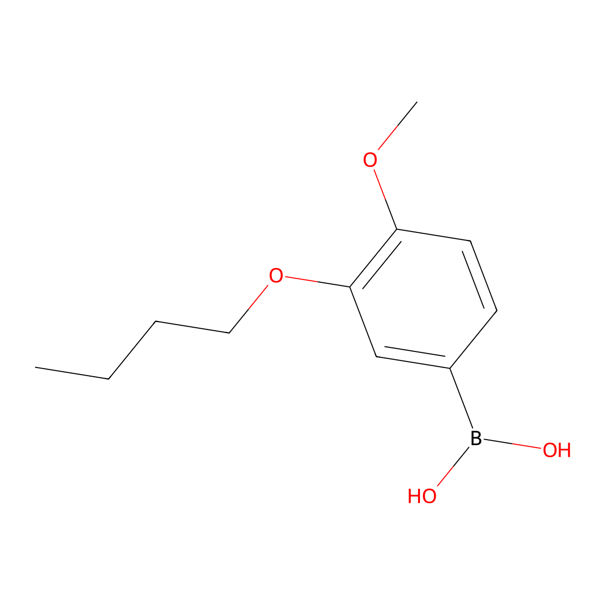 (3-Butoxy-4-methoxyphenyl)boronic acid molecular structure, CAS 1217501-14-8