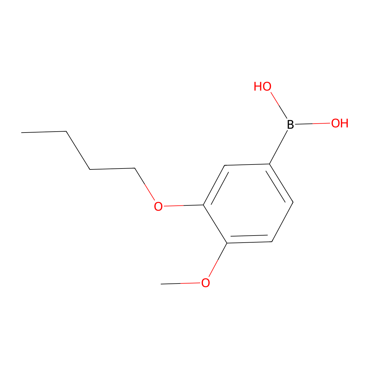 (3-Butoxy-4-methoxyphenyl)boronic acid molecular structure, CAS 1217501-14-8