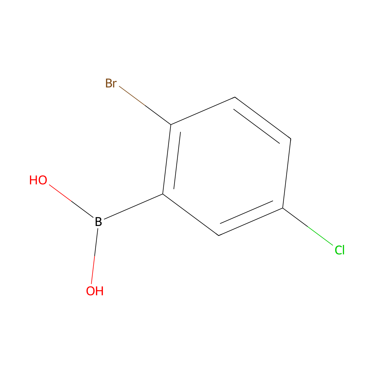 2-Bromo-5-chlorophenylboronic acid molecular structure, CAS 1217501-18-2