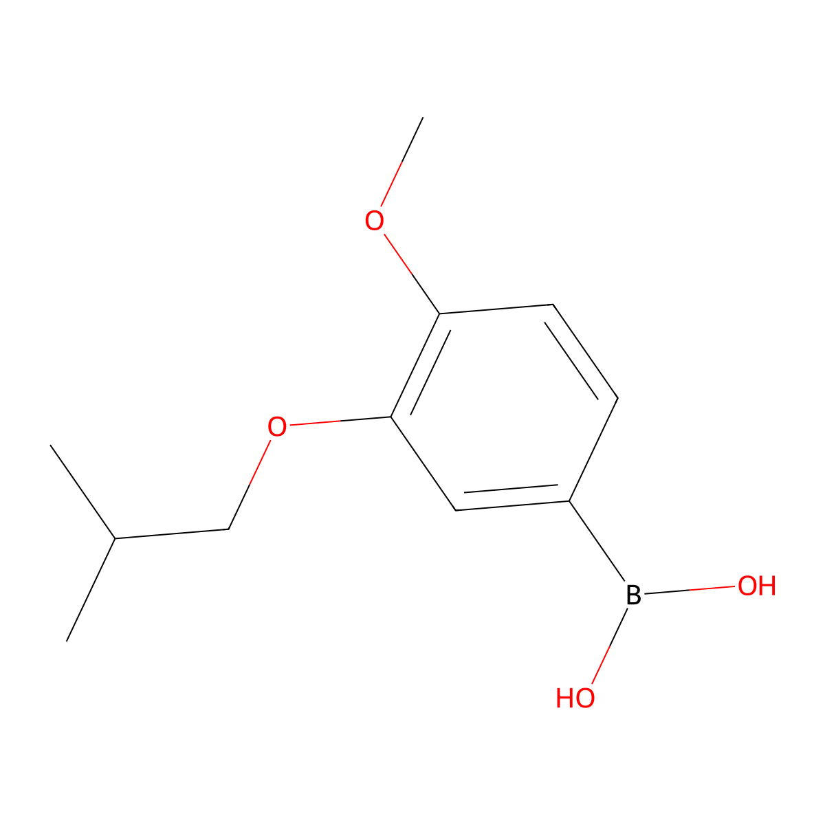 3-Isobutoxy-4-methoxyphenylboronic acid molecular structure, CAS 1217501-19-3