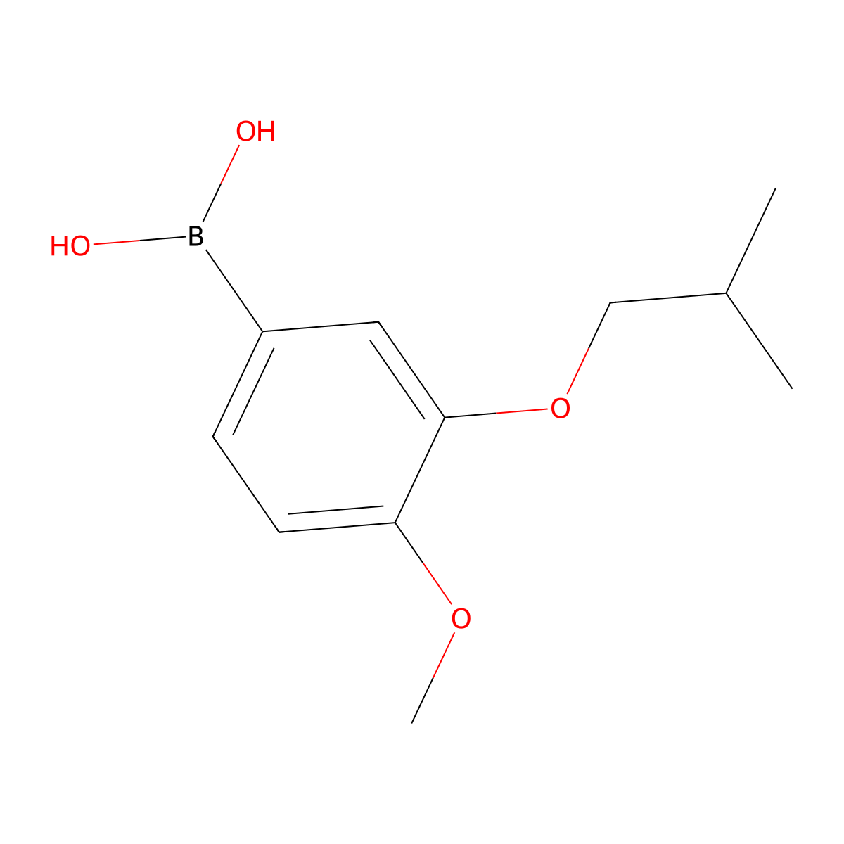 3-Isobutoxy-4-methoxyphenylboronic acid molecular structure, CAS 1217501-19-3