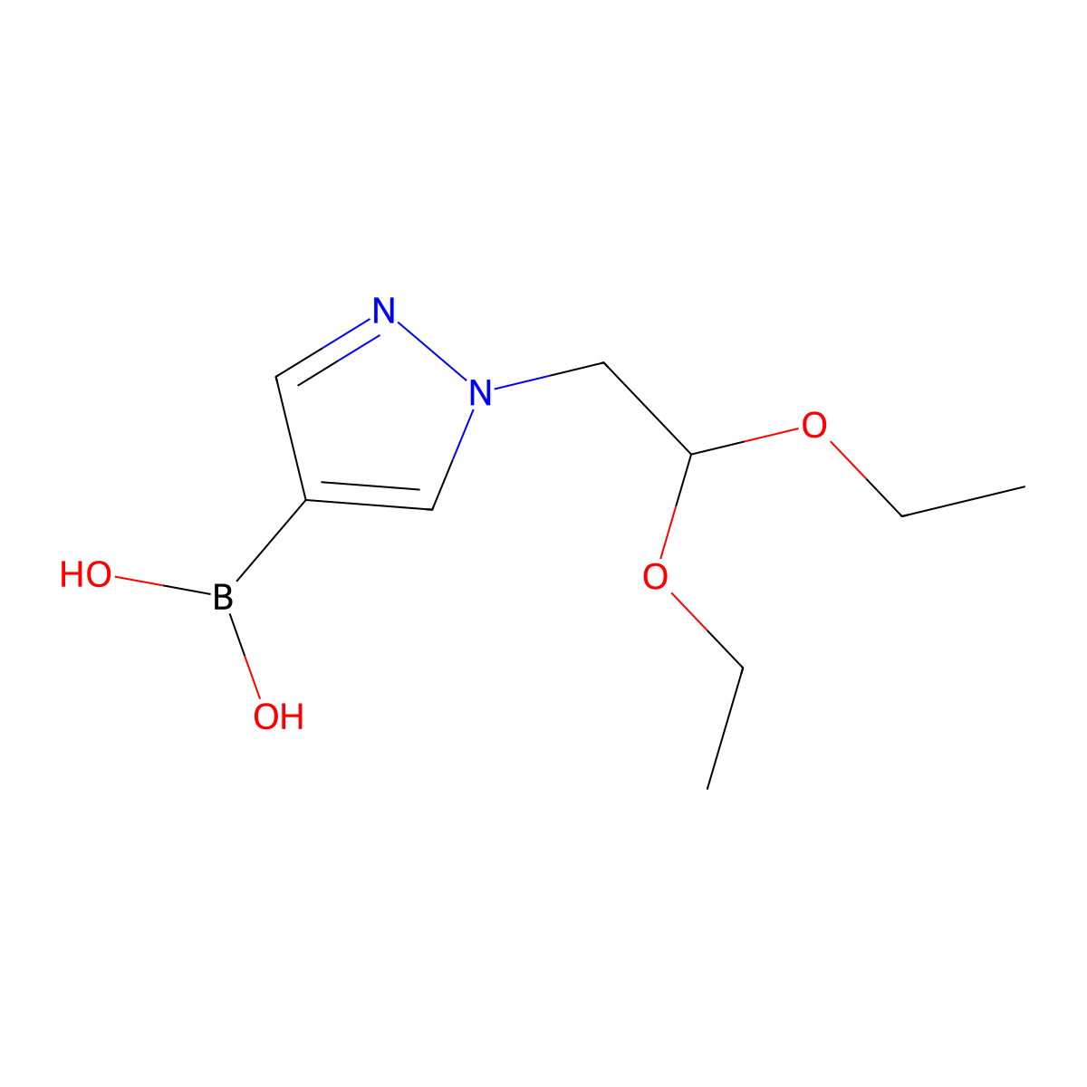 1-(2,2-Diethoxyethyl)pyrazole-4-boronic acid molecular structure, CAS 1217501-20-6