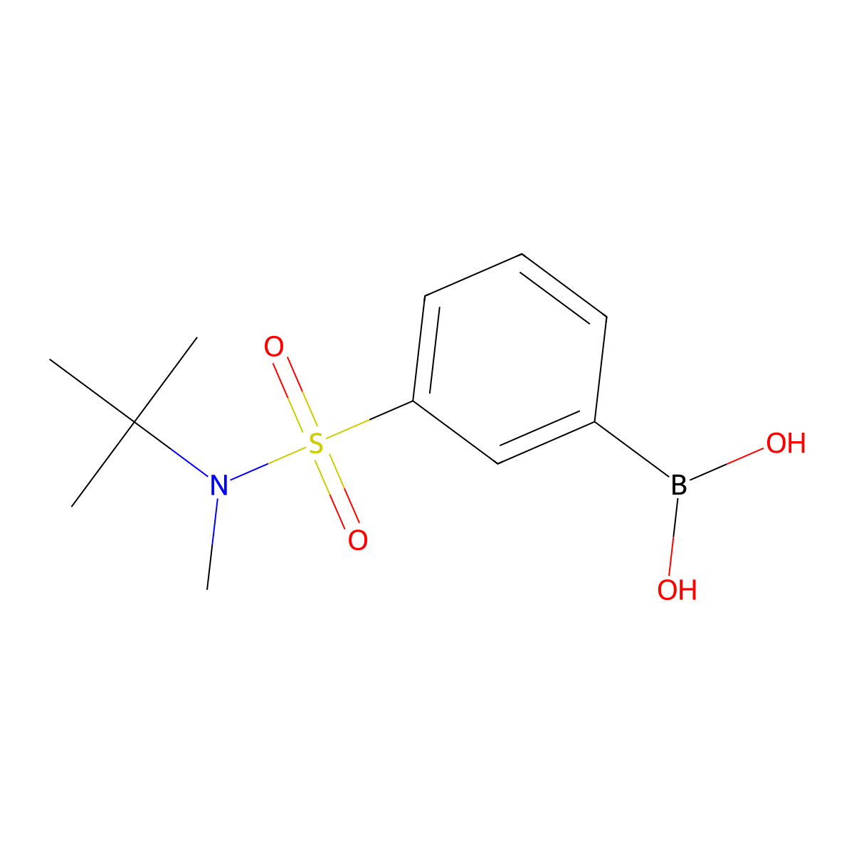 3-(N-t-butyl-N-methylsulfamoyl)phenylboronic acid molecular structure, CAS 1217501-22-8