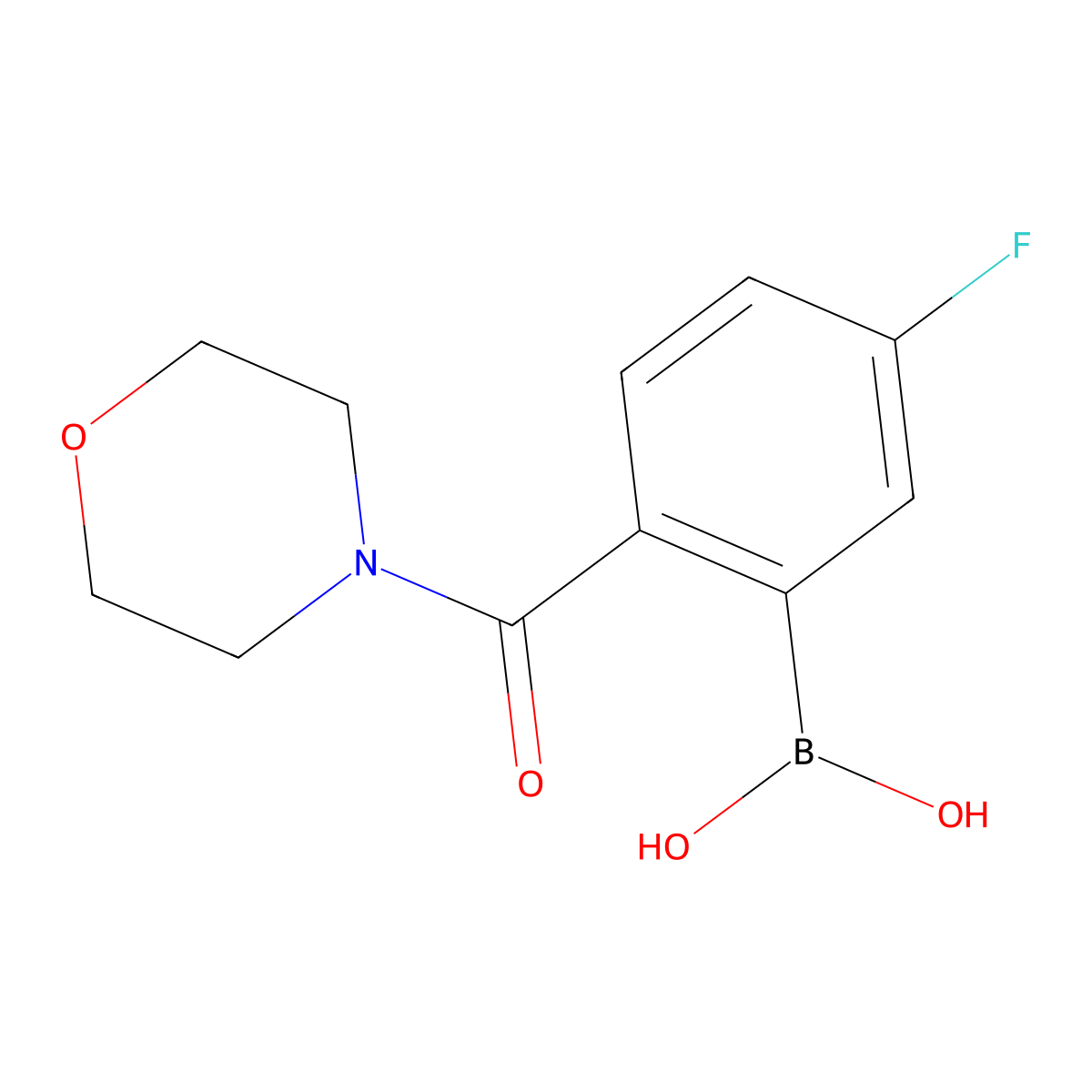 (5-Fluoro-2-(morpholine-4-carbonyl)phenyl)boronic acid molecular structure, CAS 1217501-26-2