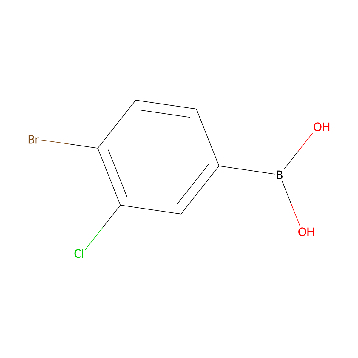 4-Bromo-3-chlorophenylboronic acid molecular structure, CAS 1217501-28-4