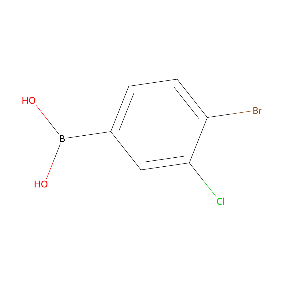 4-Bromo-3-chlorophenylboronic acid molecular structure, CAS 1217501-28-4