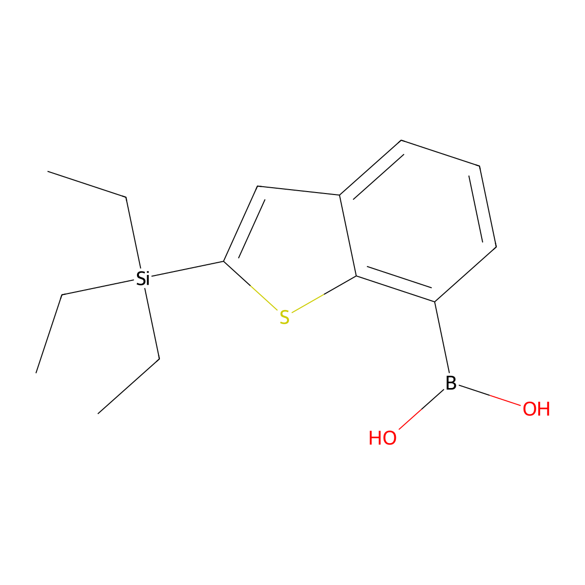2-(Triethylsilyl)benzothiophene-7-boronic acid molecular structure, CAS 1217501-30-8