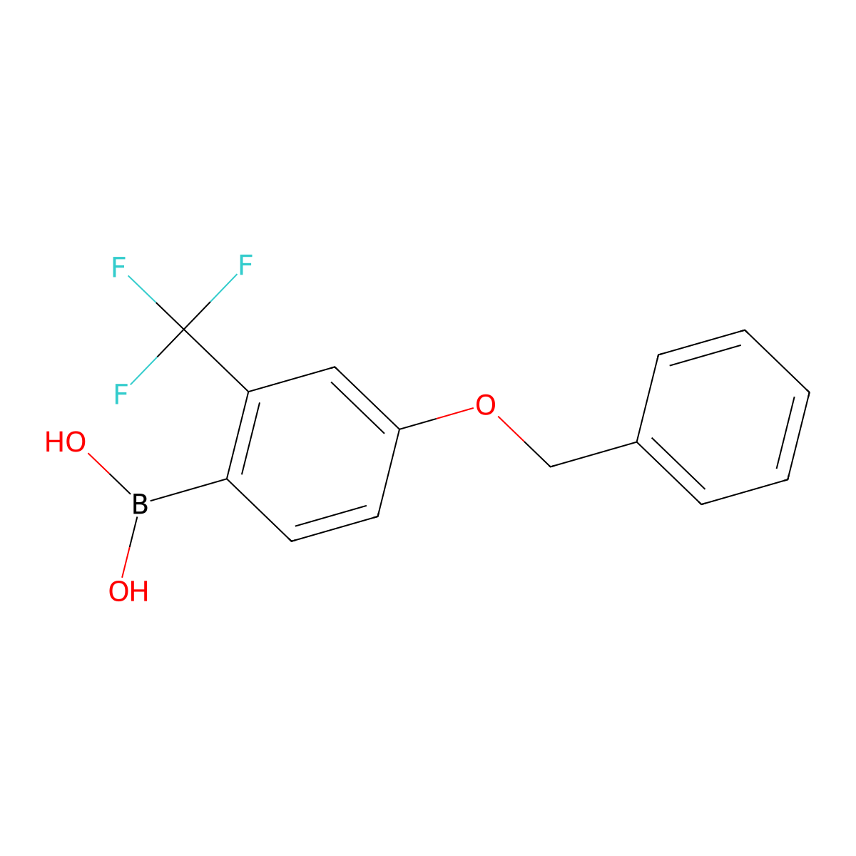 (4-(Benzyloxy)-2-(trifluoromethyl)phenyl)boronic acid molecular structure, CAS 1217501-32-0