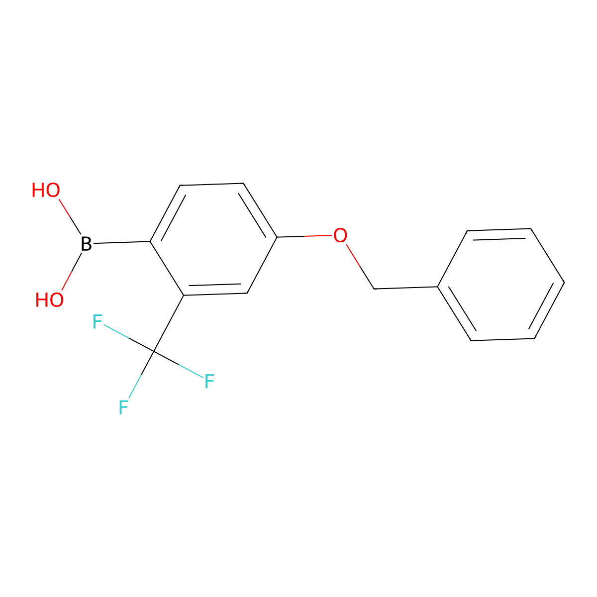 (4-(Benzyloxy)-2-(trifluoromethyl)phenyl)boronic acid molecular structure, CAS 1217501-32-0