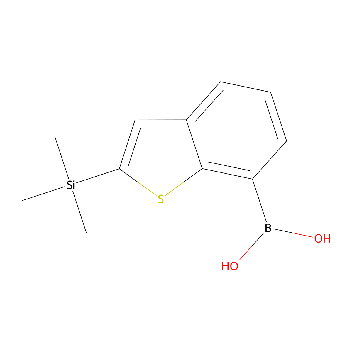 2-(Trimethylsilyl)benzo[b]thiophen-7-ylboronic acid molecular structure, CAS 1217501-33-1