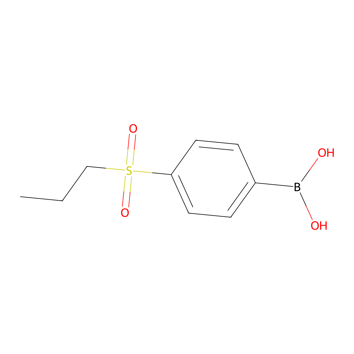 4-(Propylsulfonyl)phenylboronic acid molecular structure, CAS 1217501-34-2