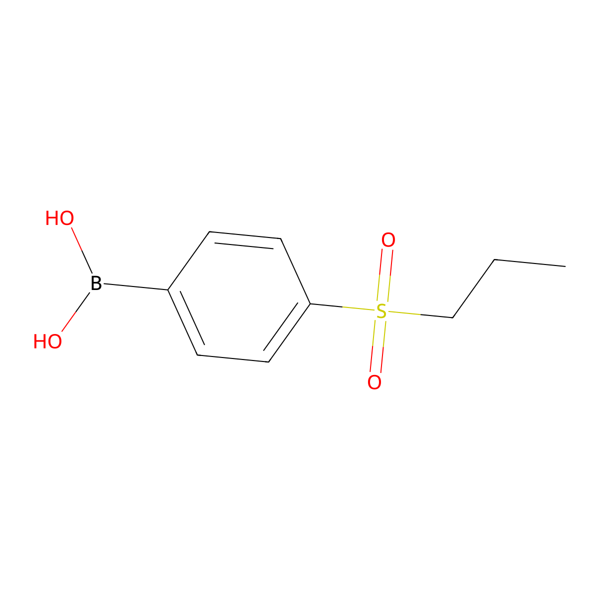 4-(Propylsulfonyl)phenylboronic acid molecular structure, CAS 1217501-34-2