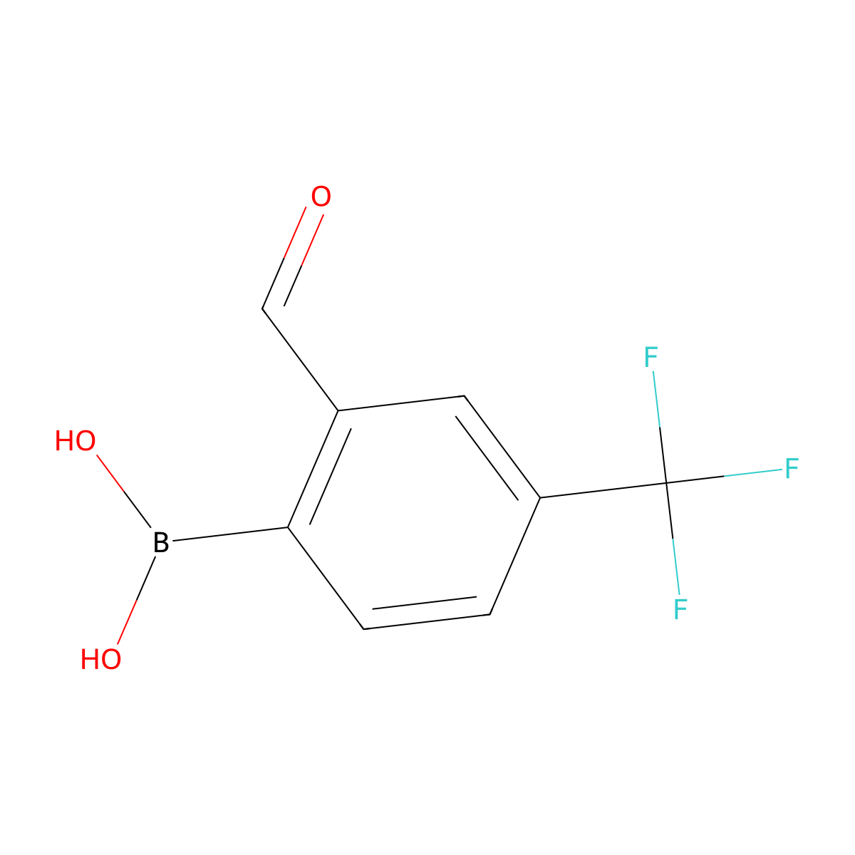 (2-Formyl-4-(trifluoromethyl)phenyl)boronic acid molecular structure, CAS 1217501-35-3