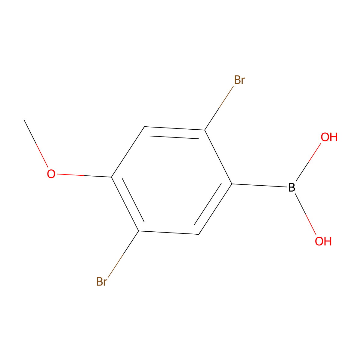 (2,5-Dibromo-4-methoxyphenyl)boronic acid molecular structure, CAS 1217501-37-5
