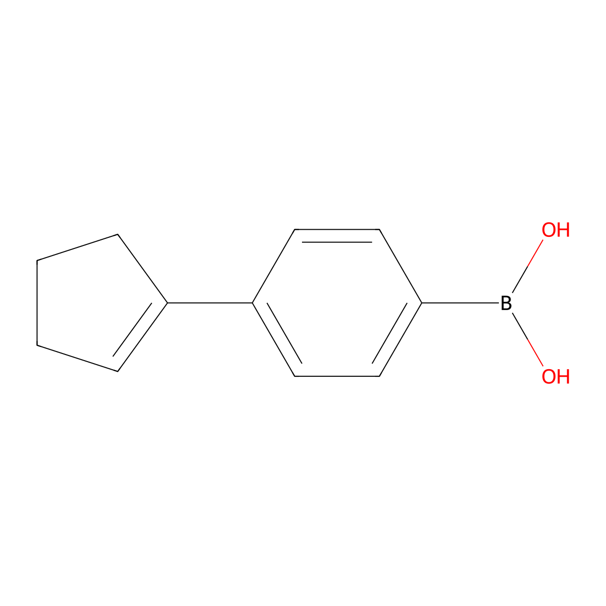 4-Cyclopentenylphenylboronic acid molecular structure, CAS 1217501-39-7