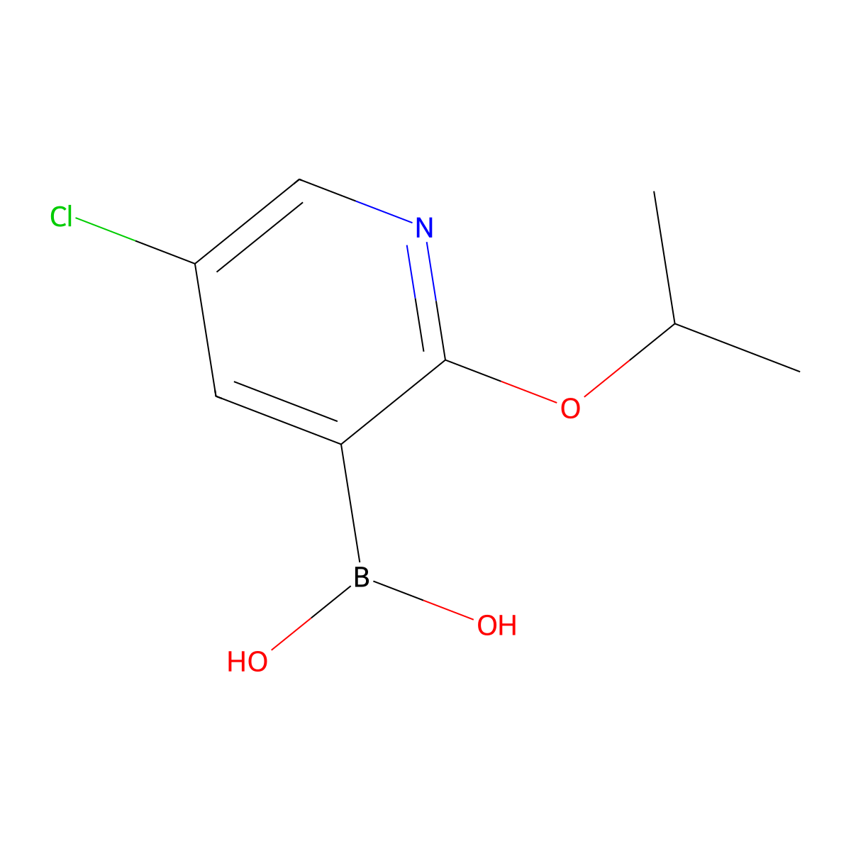 5-Chloro-2-isopropoxypyridine-3-boronic acid molecular structure, CAS 1217501-41-1