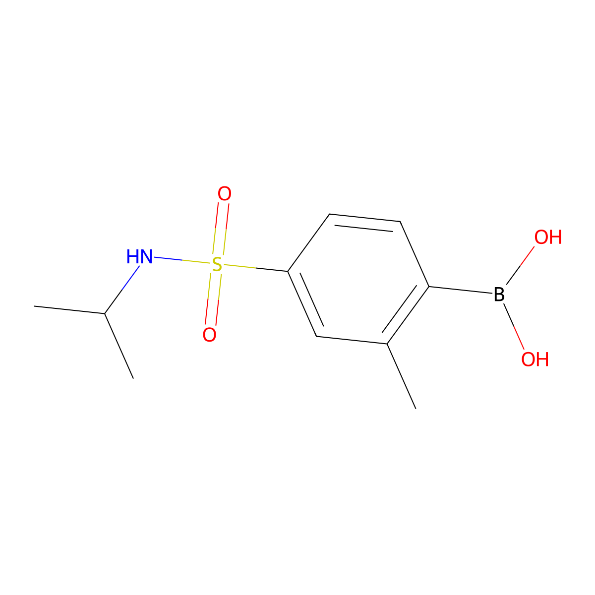 (4-(N-Isopropylsulfamoyl)-2-methylphenyl)boronic acid molecular structure, CAS 1217501-48-8