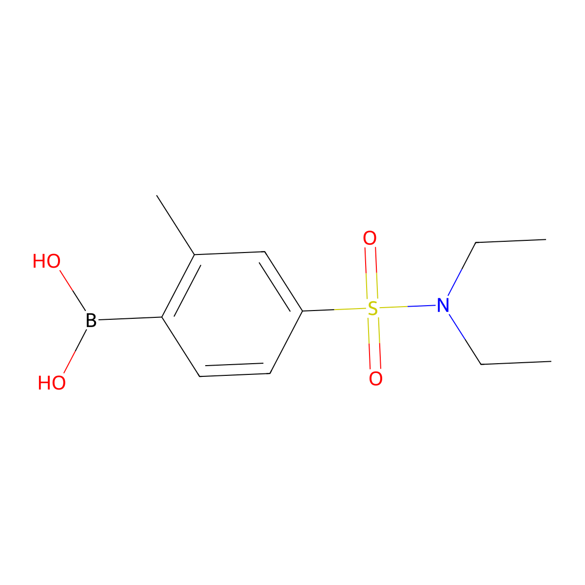 (4-(N,N-Diethylsulfamoyl)-2-methylphenyl)boronic acid molecular structure, CAS 1217501-54-6