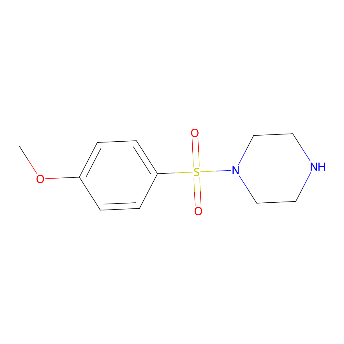 1-((4-Methoxyphenyl)sulfonyl)piperazine molecular structure, CAS 121751-67-5