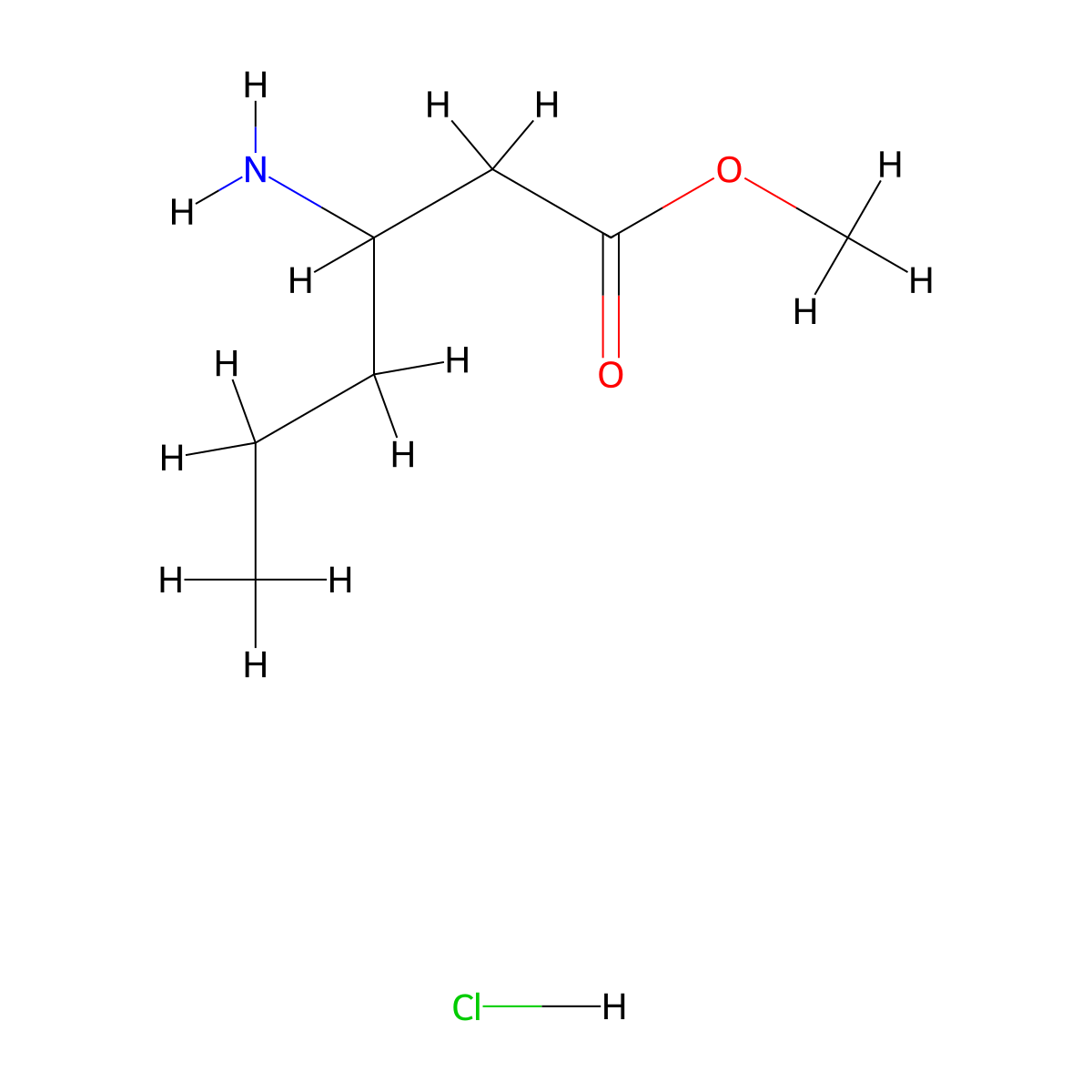 Methyl 3-aminohexanoate hydrochloride molecular structure, CAS 1217530-84-1