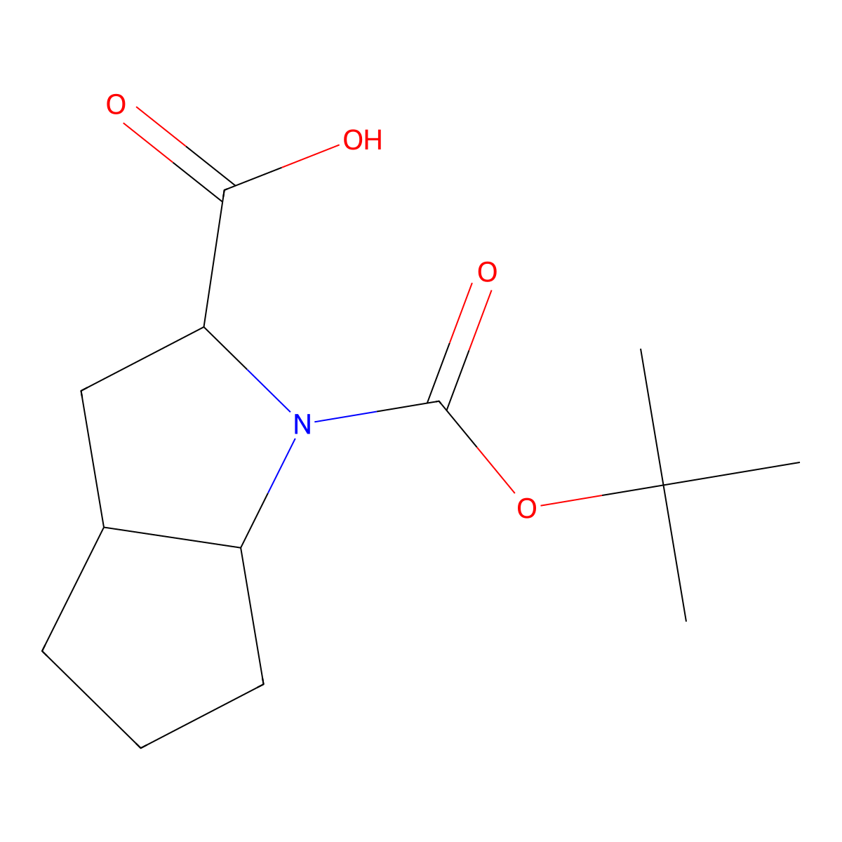(2S)-1-(tert-Butoxycarbonyl)octahydrocyclopenta[b]pyrrole-2-carboxylic acid molecular structure, CAS 1217536-83-8