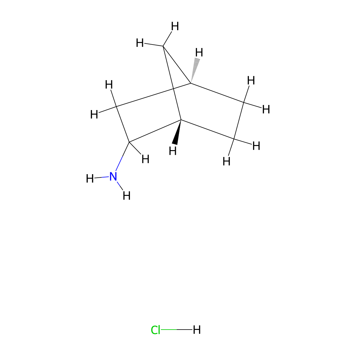 rel-(1S,4R)-Bicyclo[2.2.1]heptan-2-amine hydrochloride molecular structure, CAS 1217538-08-3