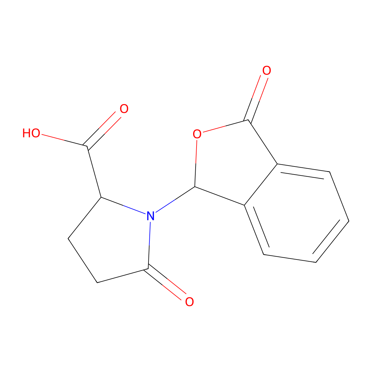 5-oxo-1-(3-oxo-1,3-dihydro-2-benzofuran-1-yl)-D-proline molecular structure, CAS 1217542-54-5